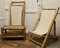 Large Bamboo Deck Chairs with Coffee Table, 1960s, Set of 3 5