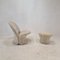 Mid-Century Model F572 Lounge Chair and Stool by Pierre Paulin for Artifort, 1967, Set of 2, Image 1