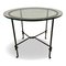 Vintage Side Table in Wrought Iron and Glass, 1980s 1