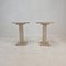 Pedestales o mesas auxiliares italianas de travertino, años 80. Juego de 2, Imagen 1