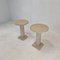 Tables d'Appoint ou Guéridons en Travertin, Italie, 1980s, Set de 2 3