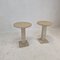 Pedestales o mesas auxiliares italianas de travertino, años 80. Juego de 2, Imagen 4