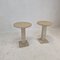 Tables d'Appoint ou Guéridons en Travertin, Italie, 1980s, Set de 2 4