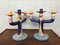 Italian Candleholders in Hand Painted Ceramic, 1960s, Set of 2, Image 1