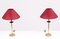 Lampes de Bureau Vintage en Laiton, 1970s, Set de 2 3