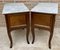 Mid-Century Walnut Nightstands with Drawers and Marble Tops, 1950s, Set of 2, Image 11
