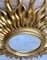 Mid-Century French Sunburst Mirror in Gold, 1950s 9