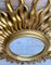 Specchio Sunburst Mid-Century dorato, Francia, anni '50, Immagine 9