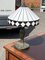 Vintage Tiffany Lampe in Schwarz & Weiß 5