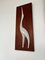 Mid-Century Modern Heron Wall Decoration in Teak and Porcelain, 1960s 3