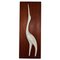 Mid-Century Modern Heron Wall Decoration in Teak and Porcelain, 1960s 1