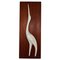 Mid-Century Modern Heron Wanddekoration aus Teak & Porzellan, 1960er 1