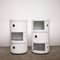 Vintage White Plastic Modular Cabinets attributed to Anna Castelli Ferrieri for Kartell, 1970s, Set of 2 9