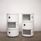 Vintage White Plastic Modular Cabinets attributed to Anna Castelli Ferrieri for Kartell, 1970s, Set of 2, Image 9
