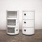 Vintage White Plastic Modular Cabinets attributed to Anna Castelli Ferrieri for Kartell, 1970s, Set of 2 3