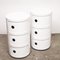 Vintage White Plastic Modular Cabinets attributed to Anna Castelli Ferrieri for Kartell, 1970s, Set of 2 10