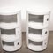 Vintage White Plastic Modular Cabinets attributed to Anna Castelli Ferrieri for Kartell, 1970s, Set of 2 5