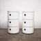 Vintage White Plastic Modular Cabinets attributed to Anna Castelli Ferrieri for Kartell, 1970s, Set of 2 1