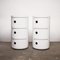 Vintage White Plastic Modular Cabinets attributed to Anna Castelli Ferrieri for Kartell, 1970s, Set of 2, Image 1