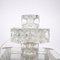 Lámpara de escritorio italiana escultural en forma de cubo de cristal de Murano atribuida a Albano Poli para Poliarte, años 70, Imagen 1