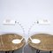 Lampade da tavolo vintage bianche rettangolari con flessione statica delle vertebre, anni '70, set di 2, Immagine 3