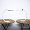 Lampade da tavolo vintage bianche rettangolari con flessione statica delle vertebre, anni '70, set di 2, Immagine 6