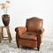 Vintage French Leather Club Chair, 1930s, Image 2