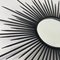 Brutalist Black Wrought Iron Sunburst Mirror, France, 1950s 5