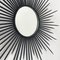 Schwarzer Brutalistischer Spiegel aus Schmiedeeisen mit Sonnenschliff, Frankreich, 1950er 9