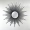 Brutalist Black Wrought Iron Sunburst Mirror, France, 1950s 2