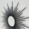 Brutalist Black Wrought Iron Sunburst Mirror, France, 1950s 8