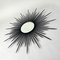 Brutalist Black Wrought Iron Sunburst Mirror, France, 1950s, Image 4