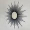 Brutalist Black Wrought Iron Sunburst Mirror, France, 1950s 7