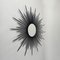 Brutalist Black Wrought Iron Sunburst Mirror, France, 1950s 14