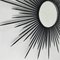 Schwarzer Brutalistischer Spiegel aus Schmiedeeisen mit Sonnenschliff, Frankreich, 1950er 15