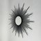 Brutalist Black Wrought Iron Sunburst Mirror, France, 1950s 6