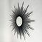 Brutalist Black Wrought Iron Sunburst Mirror, France, 1950s, Image 3