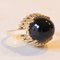 Vintage 14k Yellow Gold Onyx Cocktail Ring, 1960s, Image 5