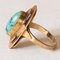 Art Nouveau 14k Yellow Gold Turquoise Ring, 1920s 4
