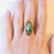 Art Nouveau 14k Yellow Gold Turquoise Ring, 1920s 11