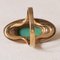 Art Nouveau 14k Yellow Gold Turquoise Ring, 1920s 10