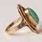 Art Nouveau 14k Yellow Gold Turquoise Ring, 1920s 7