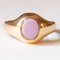 English 18k Yellow Gold with Agate Signet Ring, 1896 1