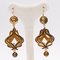 18k Yellow Gold with Enamels and Rubies Earrings, 900s, Set of 2 4