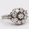 Vintage 14k White Gold 1ct Total Diamond Ring, 1960s, Image 2