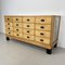 16 Drawer Oak Shop Counter, 1930s 5