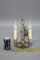 Lampadario neoclassico a quattro luci in ottone argentato, Francia, anni '20, Immagine 18