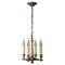 Neoclassical French Silver Color Brass Four-Light Chandelier, 1920s, Image 1