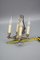 Lampadario neoclassico a quattro luci in ottone argentato, Francia, anni '20, Immagine 19