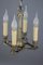 Lampadario neoclassico a quattro luci in ottone argentato, Francia, anni '20, Immagine 11